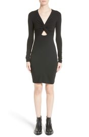 T BY ALEXANDER WANG Twist Front Body-Con Dress at Nordstrom